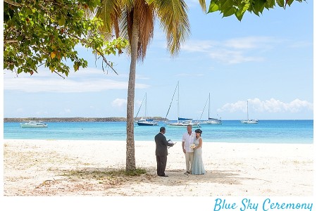 beach wedding ceremony at brewers beach in st thomas