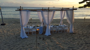 beach reception at Havana Blue