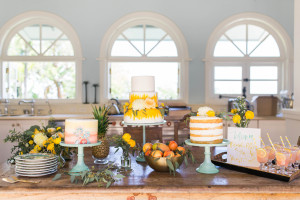 wedding cakes in the kitchen for the wedding reception